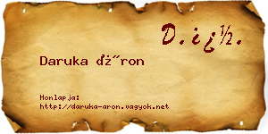 Daruka Áron névjegykártya